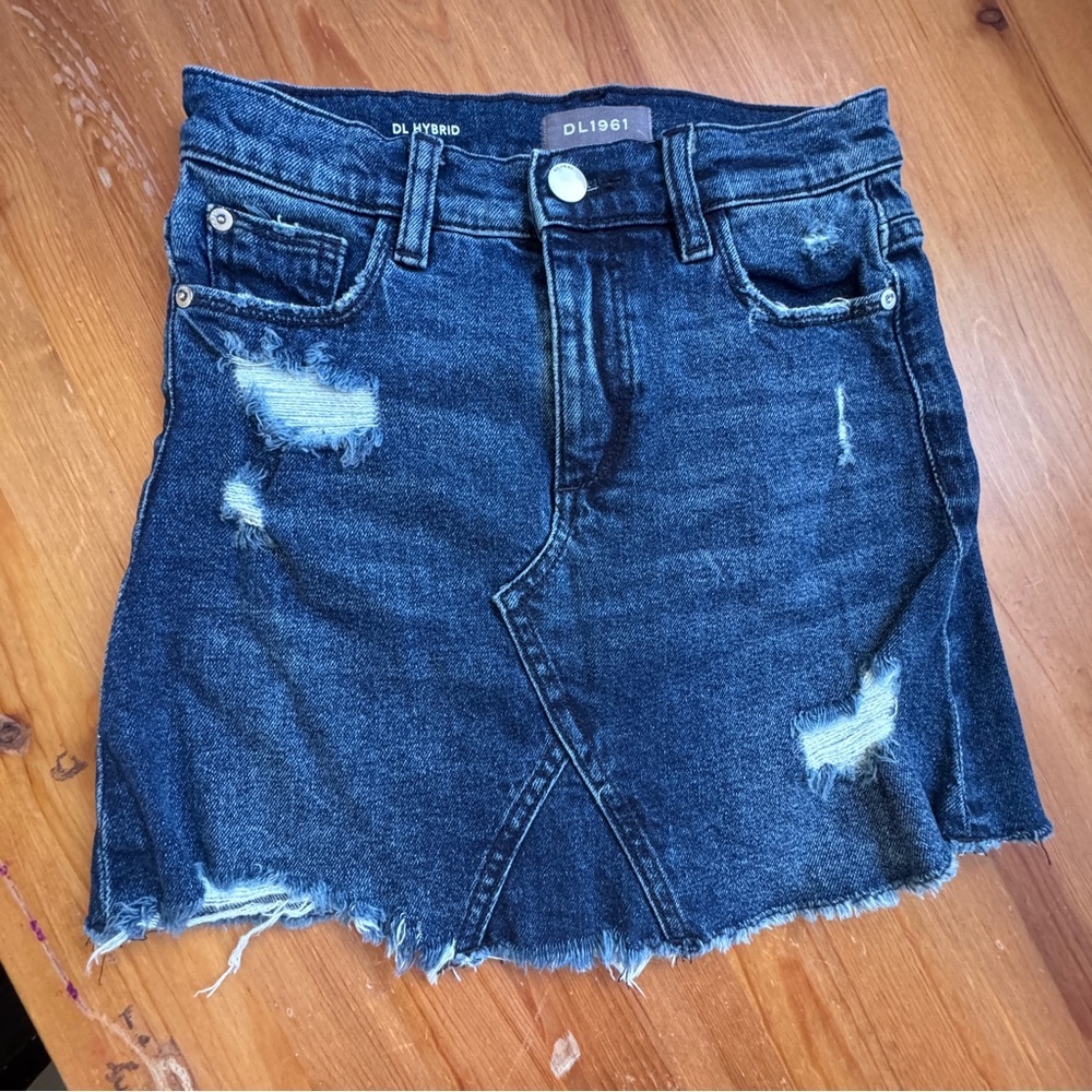 DL1961 blue Jean skirt DL hybrid Jenny mini skirt